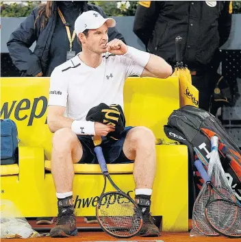  ??  ?? Lack of bite: Andy Murray was unable to exert any control in his surprise defeat