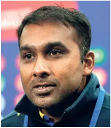  ?? AP ?? Making a point: Former Sri Lankan captain Mahela Jayawarden­e and other past and present cricketers have commented on the state of economic and political chaos in their country.