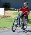  ?? PHOTO: MURRAY WILSON/ FAIRFAX NZ ?? Nikau Taylor, 11, on the new track.