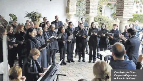  ?? ?? Concierto del Coro Orquesta Cajasur en el Palacio de Viana.