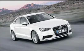  ??  ?? The Audi A3 sedan is one of the best looking in the genre.