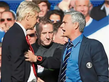  ??  ?? Our fight goes on: Arsenal manager Arsene Wenger (left) has never trumped Jose Mourinho in 13 competitiv­e games since they first clashed in 2004. Below: Alexis Sanchez showed no ill-effects after scoring twice for Chile in a 3-1 comeback win over...