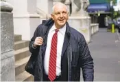  ?? SETH WENIG AP ?? Alan Futerfas, attorney for former President Donald Trump, leaves the New York courthouse Wednesday.