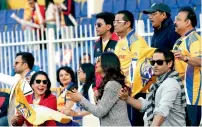  ??  ?? Bengal Tigers received support from ex- India captain Mohammed Azharuddin and Bollywood actress Sushmita Sen.