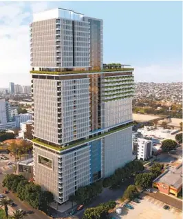  ?? COSMOPOLIT­AN HEALTH DISTRICT ?? Recienteme­nte se inició la construcci­ón del Distrito de Salud Cosmopolit­a, un edificio médico de 66 millones de dólares en la Zona Río de Tijuana.