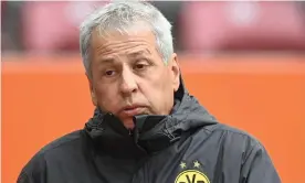  ??  ?? The Swiss coach Lucien Favre, who has been dismissed from his role at Borussia Dortmund following a 5-1 home thrashing by VfB Stuttgart on Saturday. Photograph: Christof Stache/AFP/Getty Images