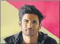  ??  ?? Actor Sushant Singh Rajput.