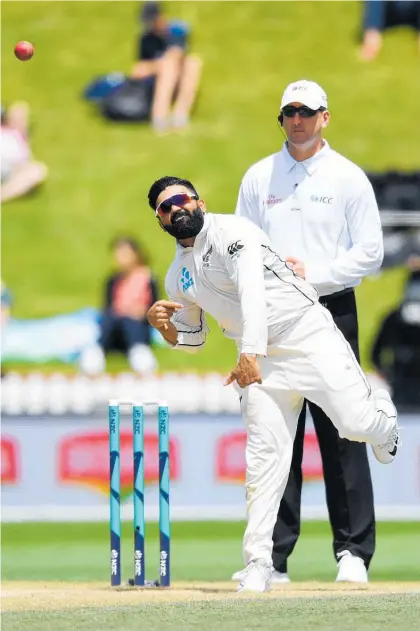  ?? Photo / Photosport ?? Ajaz Patel is a likely starter in Galle after taking five wickets in the warm-up match.