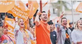  ?? ESPECIAL ?? JORGE ÁLVAREZ MÁYNEZ. El candidato visitó el poblado de Miguel Alemán, en Sonora.