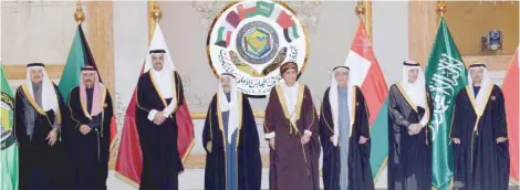  ?? (FROM L TO R) MOHAMED AL RASHDI ?? General-Secretary of the Gulf Cooperatio­n Council Abdullatif bin Rashid al Zayani, Kuwaiti Crown Prince Shaikh Nawaf al Ahmad al Sabah, Qatari Emir Shaikh Tamim bin Hamad al Thani, Kuwaiti Emir Shaikh Sabah al Ahmad al Sabah, Sayyid Fahd bin Mahmood al...