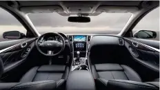  ??  ?? Q50 interior: Has sporty feel