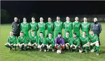  ??  ?? John Murphy, back, far left, with the Blessingto­n FC LSL side this season.