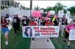  ?? AP PHOTO/ROSS D. FRANKLIN, FILE ?? Thousands of protesters march around the Arizona Capitol in protest after the Supreme Court decision to overturn the landmark Roe v. Wade abortion decision Friday, June 24, 2022, in Phoenix.
