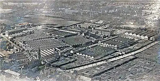  ?? ?? The Sunbeam car factory 1922