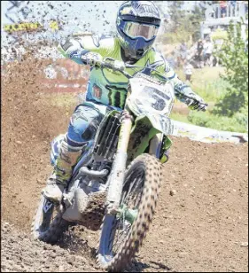  ?? Joey Smith/ Truro Daily News ?? Mike Alessi of California finished third overall in Pleasant Valley in MX1 class.