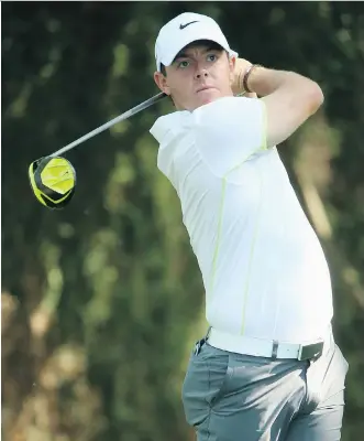  ?? ANDREW REDINGTON/ GETTY IMAGES ?? The world’s No. 1 golfer, Rory McIlroy of Northern Ireland, will be gunning to complete golf’s grand slam by winning the Masters tournament beginning Thursday at Augusta National.