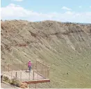  ?? SCOTT CRAVEN/THE REPUBLIC ?? Trails to the east of Meteor Crater's visitor center offer a handful of viewing platforms.