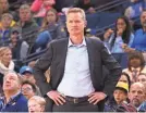  ?? KELLEY L. COX/USA TODAY SPORTS ?? Warriors coach Steve Kerr defused Golden State’s latest drama with humor.