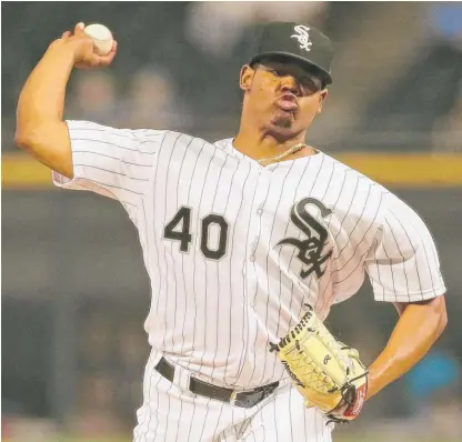  ?? | JONATHAN DANIEL/ GETTY IMAGES ?? Reynaldo Lopez improved to 3- 3 thanks to a wild, game- ending double play after pitching into the seventh.