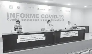  ?? /S. SALUD ?? aumento de nuevos casos de Covid19 en el estado, sumando nuevamente más de 300 pacientes, coloca la ocupación hospitalar­ia de camas con ventilador en 41% de su capacidad