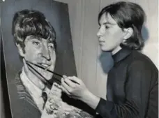  ?? DINSMORE TED/TORONTO STAR FILE PHOTO ?? Lowenthal with one of her paintings of John Lennon in 1964.