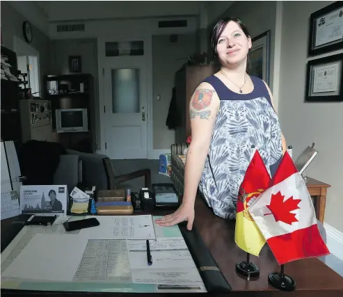  ?? TONY CALDWELL / POSTMEDIA NEWS FILES ?? A 2016 photo shows MP Christine Moore in her Parliament Hill office where a soldier alleges she plied him with alcohol.