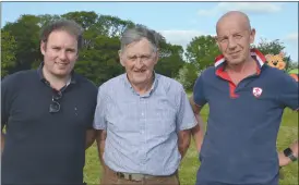  ?? (Pic: John Ahern) ?? JOB WELL DONE: Chairman Val Hyde (centre) with Robert Hyde and Jason Fitzgerald at last Sunday’s Midleton Show.