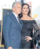  ??  ?? Michael Douglas and Catherine Zeta-Jones at Douglas’s Walk of Fame ceremony.