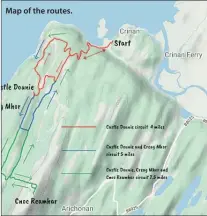  ??  ?? Map of the routes.