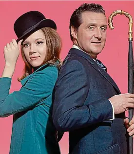  ??  ?? Gentleman spy: Patrick Macnee with Diana Rigg in The Avengers