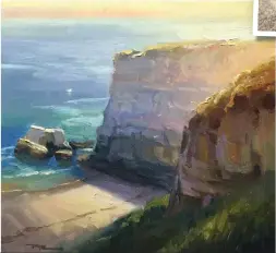  ??  ?? California Cliffs, oil on canvas, 13 x 13" (33 x 33 cm)