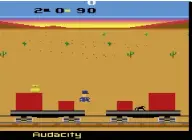  ??  ?? » [Atari 2600] Leaping along a moving train can be a tricky business in Casey’s Gold.