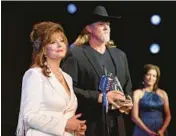  ?? FOX ?? Susan Sarandon, left, and Trace Adkins star in the drama “Monarch,” which was canceled after a single season.