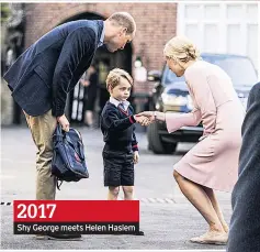  ??  ?? 2017 Shy George meets Helen Haslem