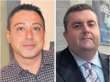  ?? TORONTO STAR FILE PHOTOS ?? John Raposo, left, was shot outside a College Street café in June 2012. Alfredo (Freddy) Patriarca, who was sitting beside Raposo at the time, was killed at his Etobicoke home in Januray 2016.