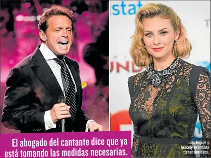  ?? Foto: Internet ?? Luis Miguel y Aracely Arámbula tienen dos hijos.