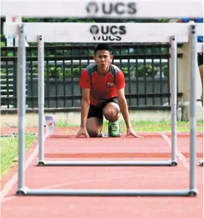  ?? ?? Man on a mission: Mohd rizzua Haizad Muhamad is also eyeing a medal at the sea Games.