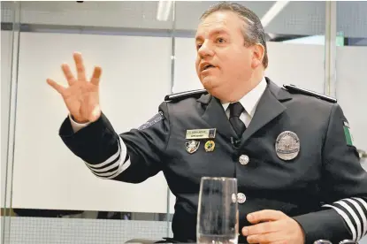  ??  ?? Dice el comisionad­o de la policía de Morelos que la seguridad en el estado es una realidad.