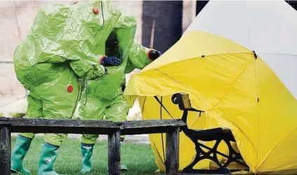  ??  ?? Im Streit um den Giftanschl­ag auf Sergei Skripal gehen weiter die Wogen hoch