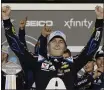  ?? TERRY RENNA — THE ASSOCIATED PRESS ?? William Byron won his second consecutiv­e eNASCAR iRacing event, taking Sunday’s virtual race at Richmond Raceway.