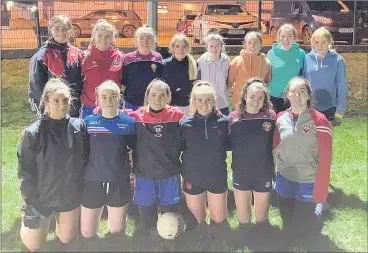  ?? ?? Some of the Funcheon Gaels ladies footballer­s at their first training session of 2022.
