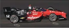  ?? (AP/Darron Cummings) ?? Will Power of Australia is racing from the pole at the IndyCar Indianapol­is Grand Prix today after using his final qualifying lap Friday to move past five drivers, including points leader Alex Palou.