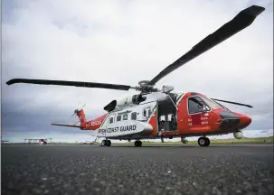  ??  ?? “Lonrach Solas”, the resident rescue 118 helicopter at Sligo Airport.