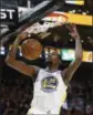  ?? ASSOCIATED PRESS FILE ?? Golden State Warriors forward Kevin Durant dunks the ball in a recent game.