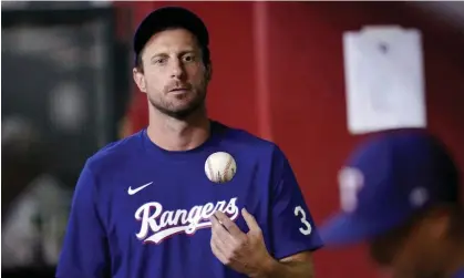  ?? Thursday. Photograph: Ross D Franklin/AP ?? The Rangers’ Max Scherzer, who was removed from the Texas roster during the World Series because of back discomfort, had surgery on