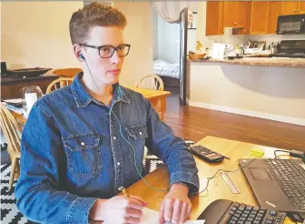  ??  ?? UBC Okanagan mechanical engineerin­g student Lachlan Williams says scoring good grades no longer seem as meaningful because the pandemic has facilitate­d more online cheating.