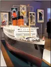  ?? AP/ELISE AMENDOLA ?? Advertisem­ents, ship models and newsreel footage flesh out “Ocean Liners: Glamour, Speed, and Style” at the Peabody Essex Museum in Salem, Mass. The exhibit pays homage to the ocean liner era.