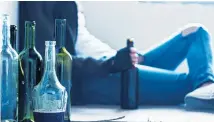  ?? ?? Alcohol misuse has been linked to suicidal behaviours.
Photo / 123rf