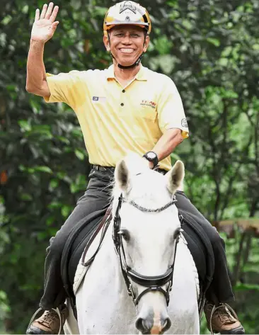  ??  ?? Riding strong: Datuk Kamaruddin Abdul Ghani will compete in the 100-mile Tevies Cup endurance race in Nevada, United States, next year. — YAP CHEE HONG / The Star