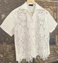  ?? ?? Lace polo exclusive at Katutubo by Rhett Eala